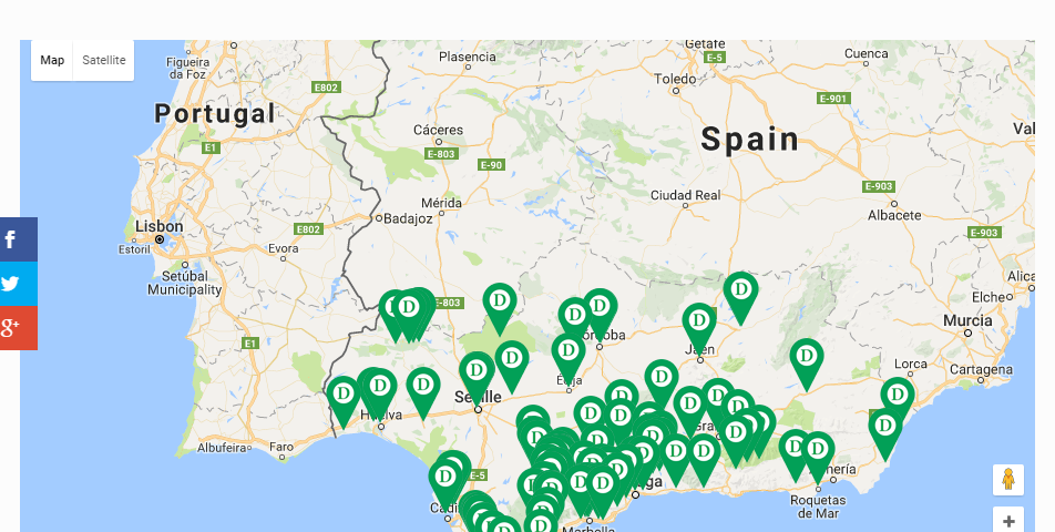 dining secrets andalucia interactive map